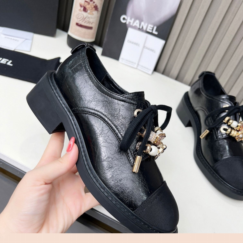 Ch*el leather shoes